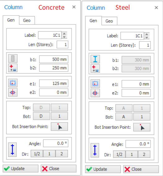 Protastructure Working With Columns